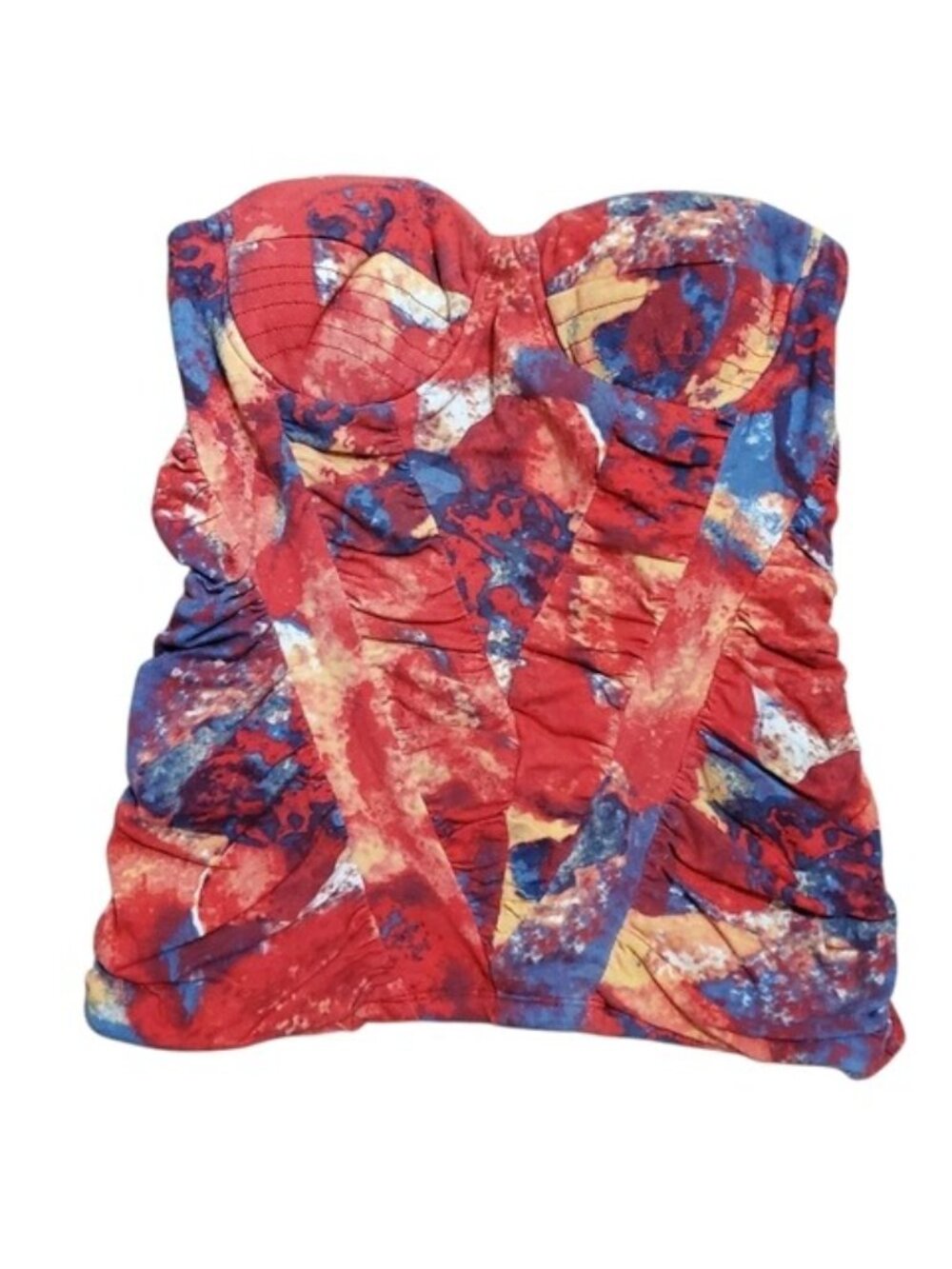 XOXO Tube Top Padded Push Up Tie Dye Y2K Vintage